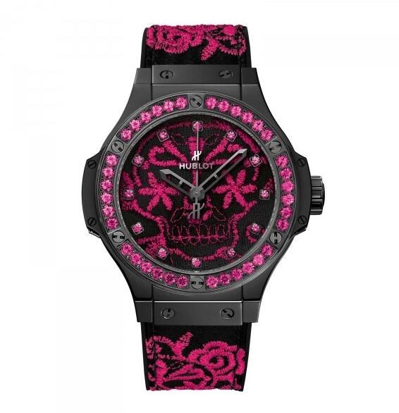 AAA Replica Hublot Big Bang Broderie Sugar Skull Fluo Hot Pink Watch 343.CP.6590.NR.1233